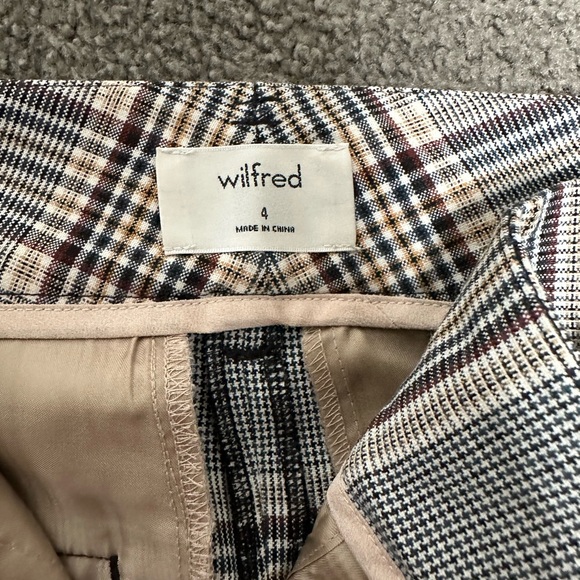 Wilfred plaid tie front pant size 4 - Picture 5 of 7